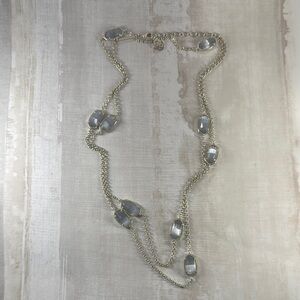 Kendra Scott Kellie Slate Grey Cats-eye and Gold Necklace